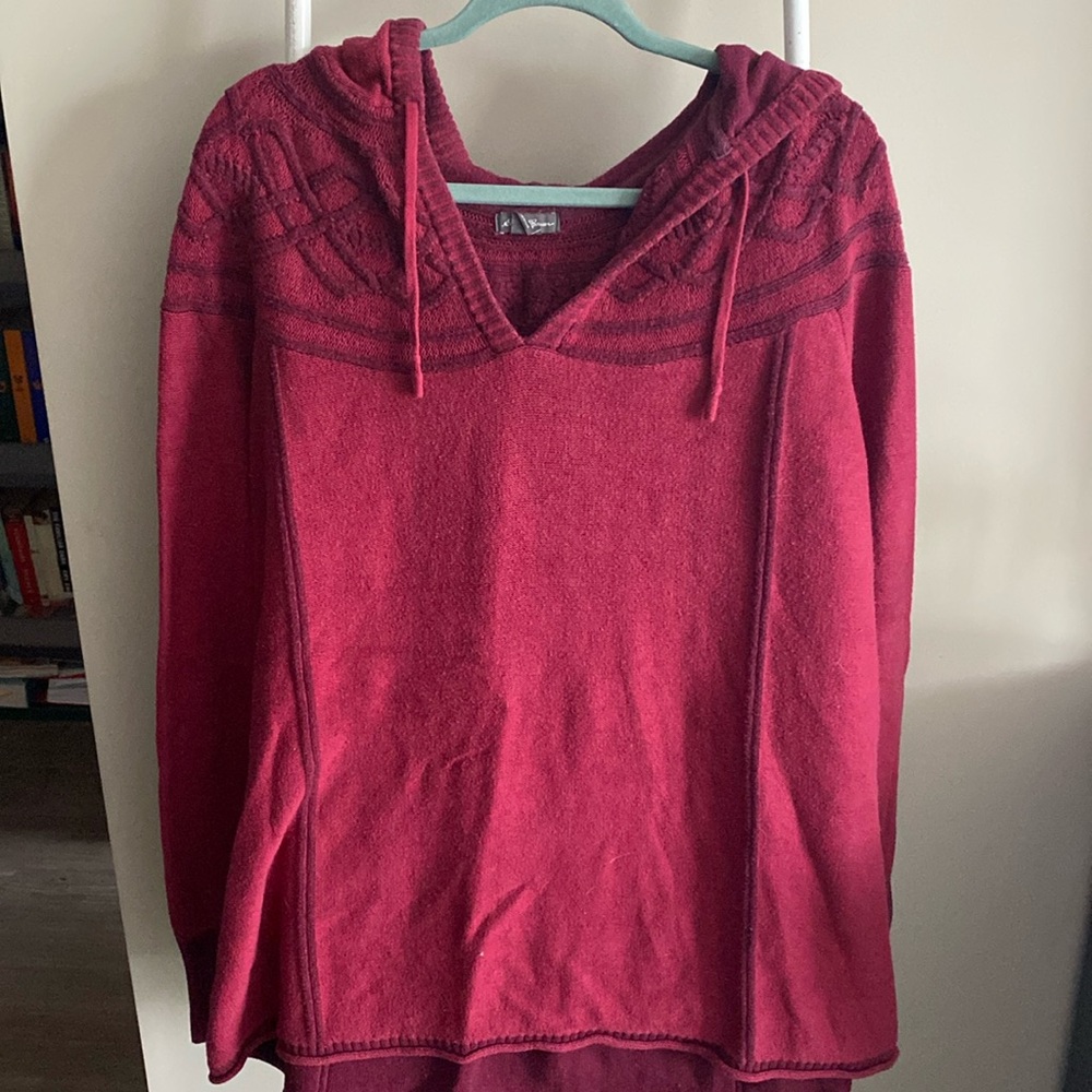 Eddie Bauer Red Hooded Sweatshirt Size 2XL